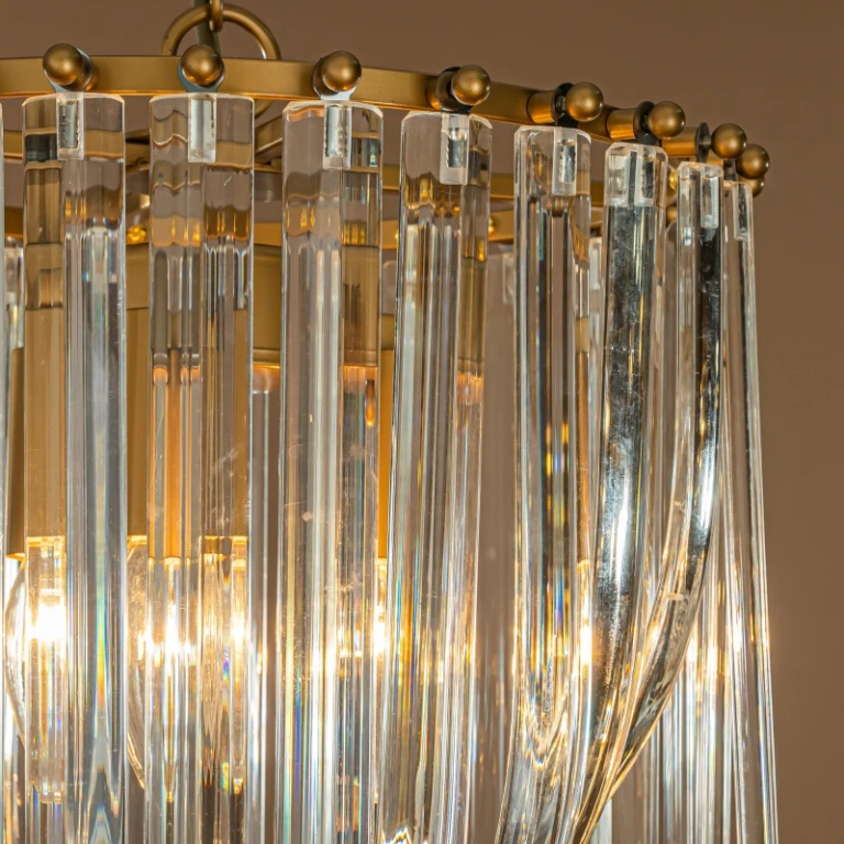 Suspension style néerlandaise Chelsea - 61 cm - or - fer et verre