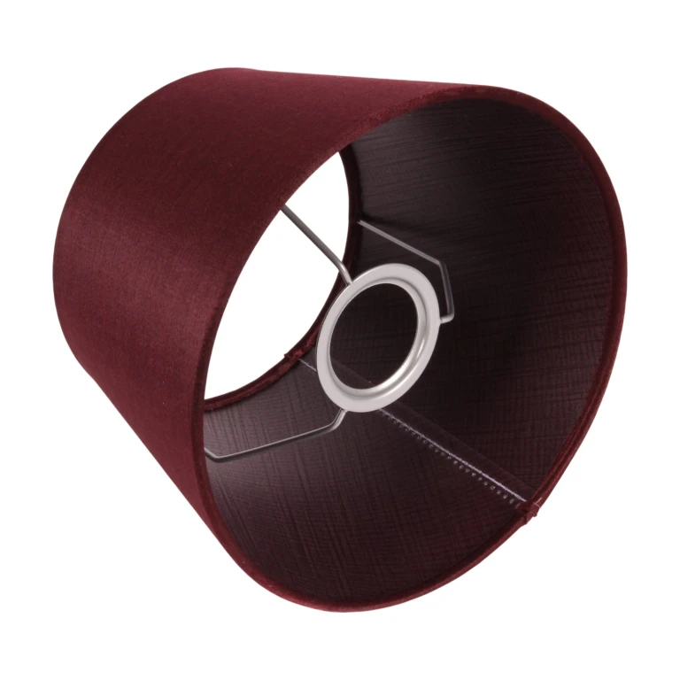 Abat-jour - Rond - 20 cm - Rouge - Tissu