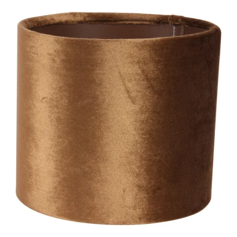 Lampenkap Cilinder - 15 cm - goud - stof