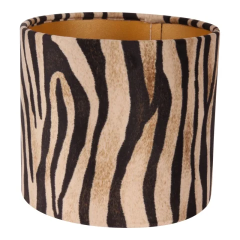 Lampenkap Zebraprint - 15 cm - Bruin - Stof