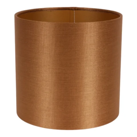 Lampenkap Cilinder - 20 cm - goud - stof