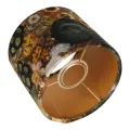 Lampenkap - Bloemenprint - 20 cm - goud - stof