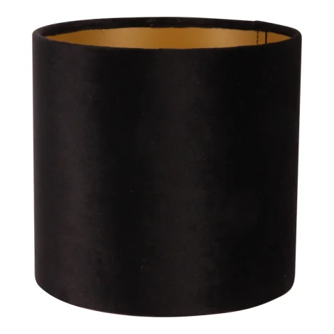 Lampenkap Cilinder - 20 cm - Zwart - Stof