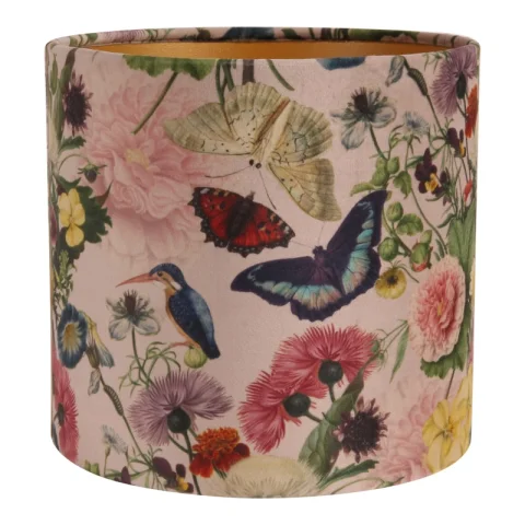 Lampenkap Cilinder - 20 cm - Roze - Stof