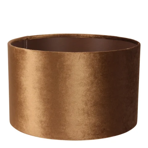 Lampenkap Cilinder - 25 cm - goud - stof