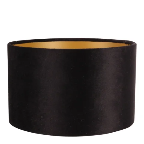 Lampenkap Cilinder - 25 cm - zwart - stof