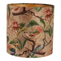 Lampenkap cylinder - 30 cm - bruin - fluweel