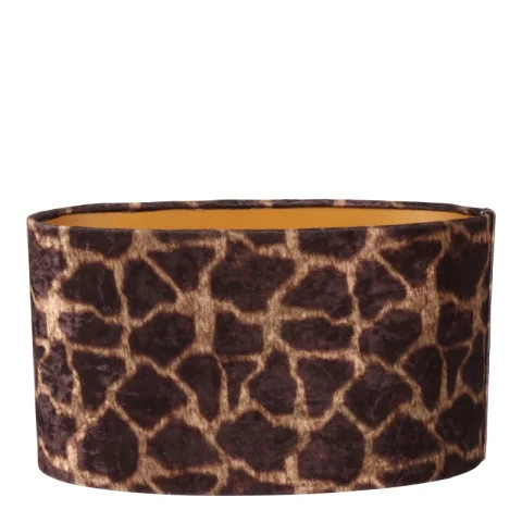 Lampenkap - Girafprint - 35 cm - Bruin - Stof