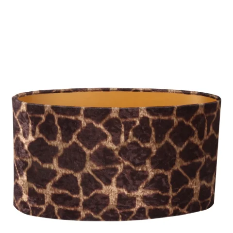 Lampenkap - Girafprint - 40 cm - Bruin - Stof