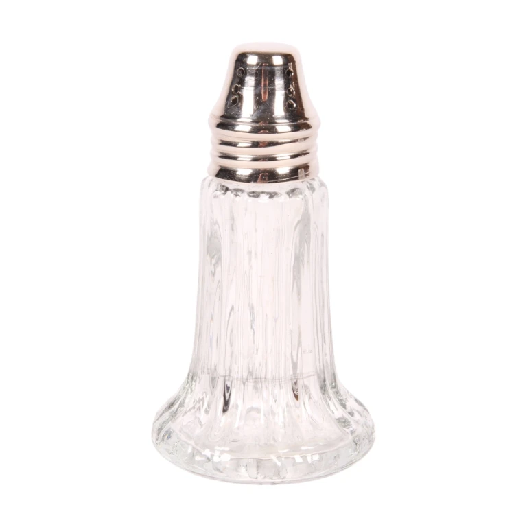 Salerie - 14,5 cm - argent - laiton et verre - 1 pièce