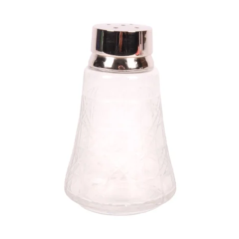Strooier - zilver - messing & glas - 12 cm
