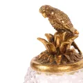 Decoratiepot met deksel - papegaai - goud - 22 cm - 1 stuk