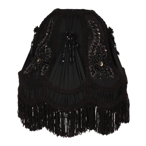 Lampenkap Victorian Dome - 26 cm - zwart - stof