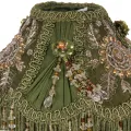 Lampenkap Victorian Dome - 18 cm - groen - stof