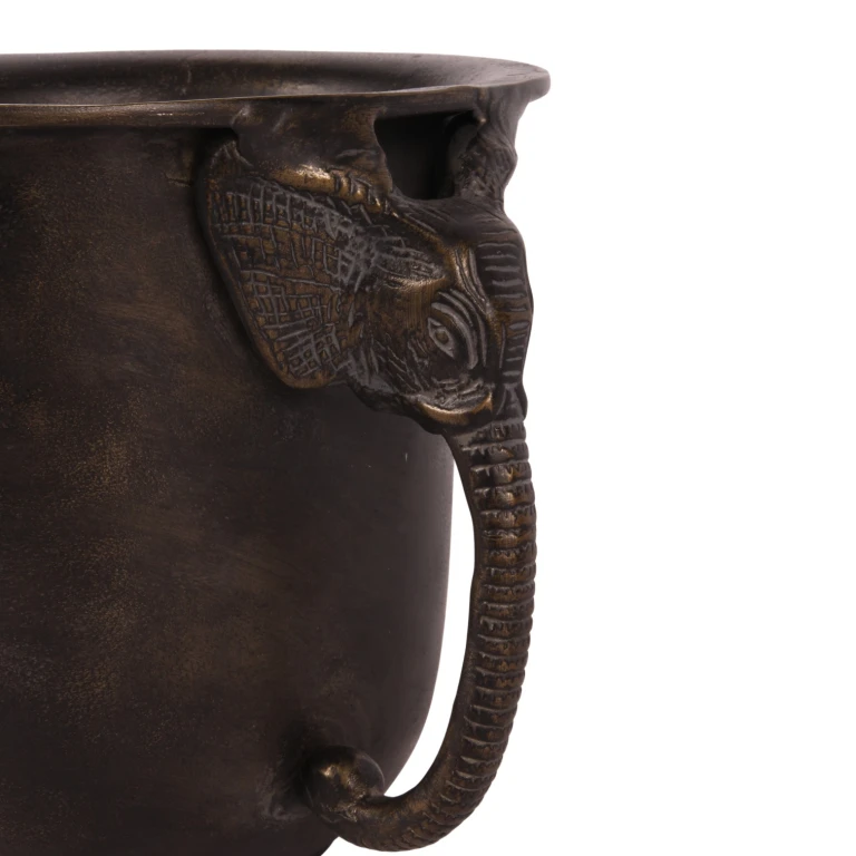 Refroidisseur à vin Elephant - or antique - aluminium - 20 cm
