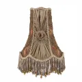 Lampenkap Victorian - 18 cm - bruin - stof