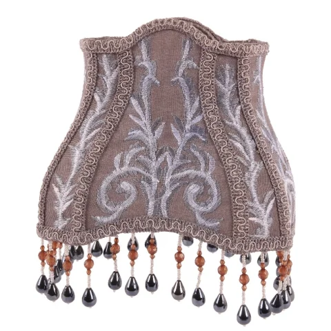 Lampenkap Victorian - 20 cm - grijs - stof