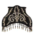 Lampenkap Victorian Rechthoek - 30 cm - Zwart - Stof