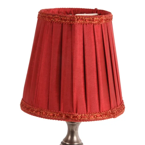 Lampenkap Victorian Clip-On - 12 cm - Rood - Stof