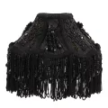 Lampenkap Victorian - 19 cm - zwart - stof