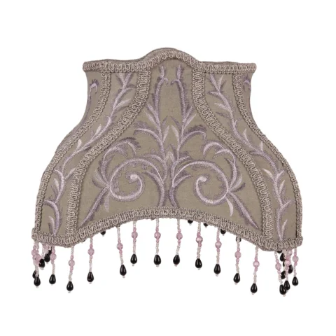 Lampenkap Victorian - 30 cm - grijs - stof