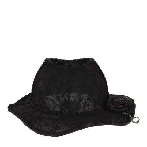 Lampenkap Victorian - 38 cm - zwart - stof