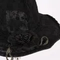 Lampenkap Victorian - 38 cm - zwart - stof