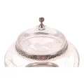 Decoratiepot met deksel - zilver - 26 cm - 1 stuk