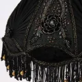 Lampenkap Victorian Dome - 30 cm - zwart - stof
